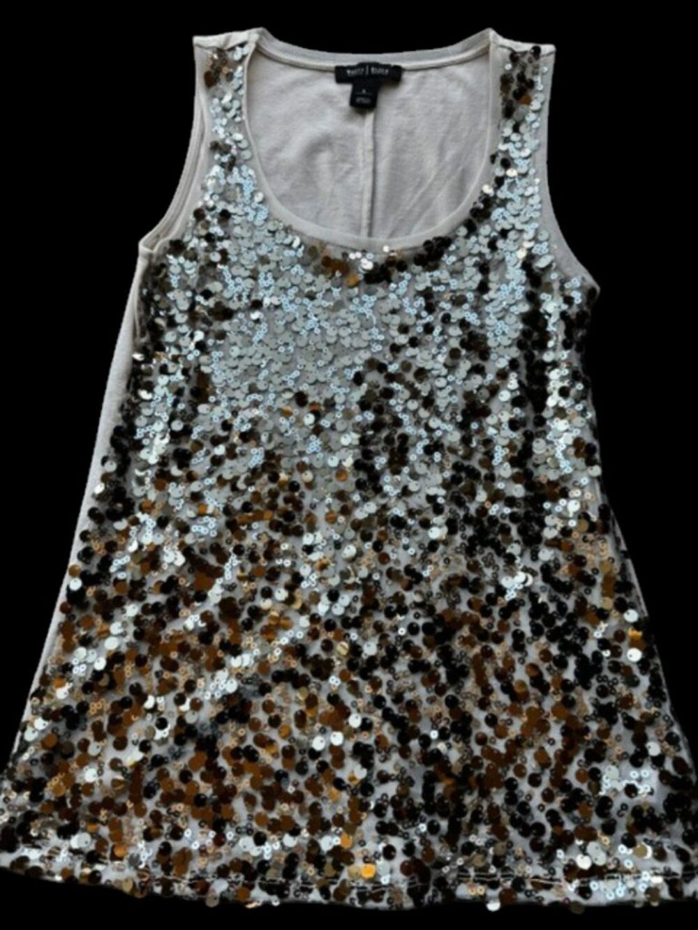 White House/Black Market Sequin sleeveless, size S